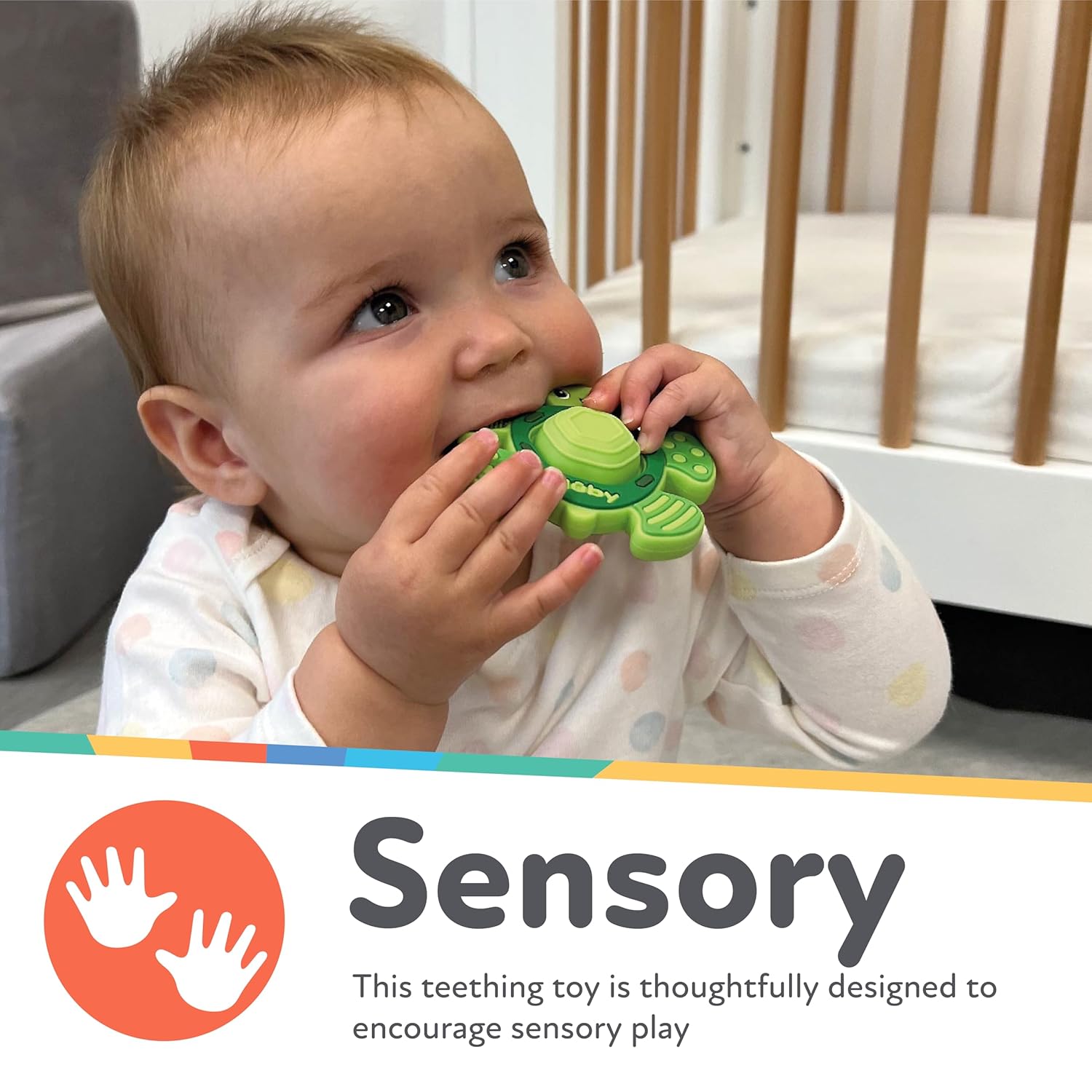 1760557089_Nuby-Teethe-N-Pop-Sensory-Play-Teether-Baby-Teething-Toy-3-Months-Turtle.jpg Nuby Teethe N' Pop Sensory Play Teether - Baby Teething Toy - 3+ Months - Turtle - Image 3
