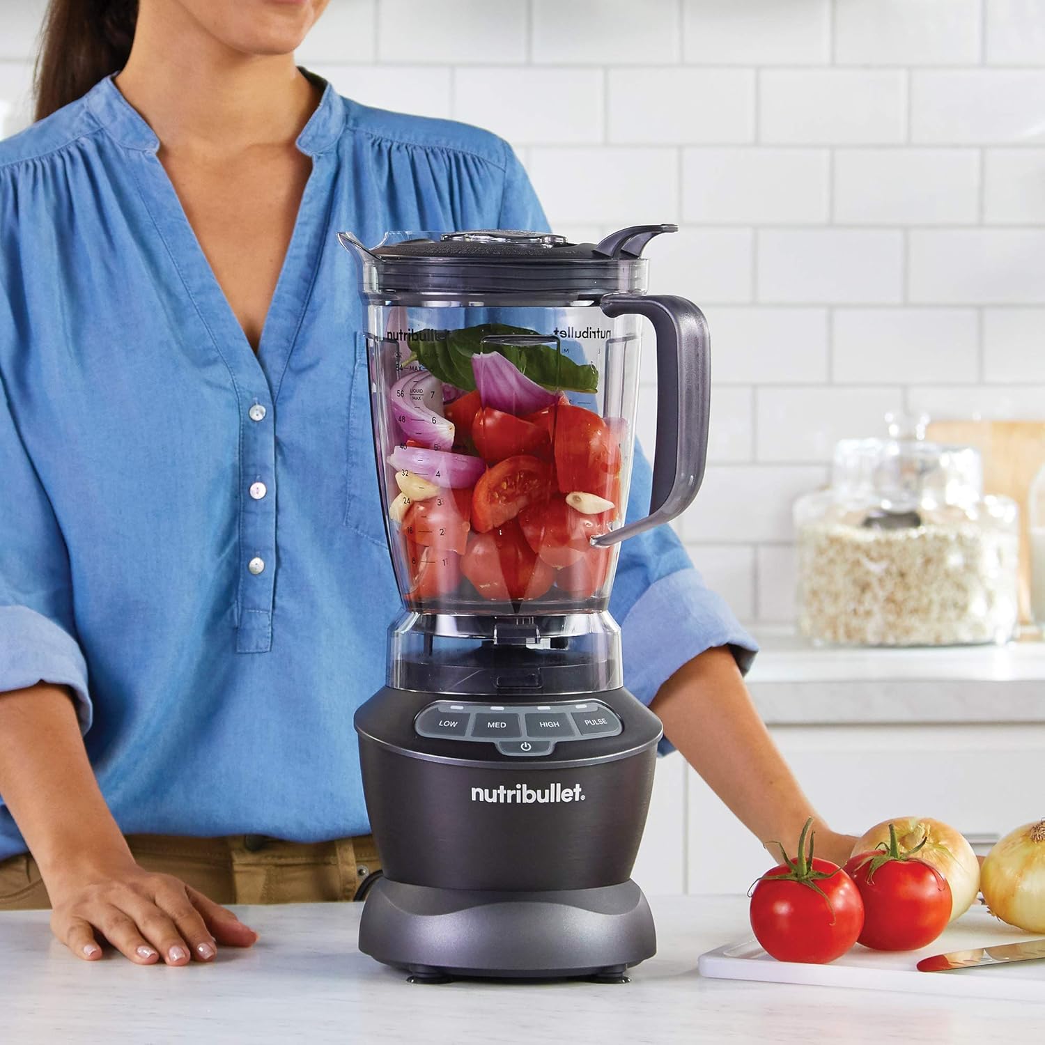 1760557738_nutribullet-Countertop-Blender-for-Shakes-Smoothies-Food-Prep-and-Frozen-Blending-64-Ounces-1200-Watt-Dark-Gray-NBF50400.jpg nutribullet Countertop Blender for Shakes, Smoothies, Food Prep, and Frozen Blending, 64 Ounces, 1200 Watt, Dark Gray NBF50400 - Image 8
