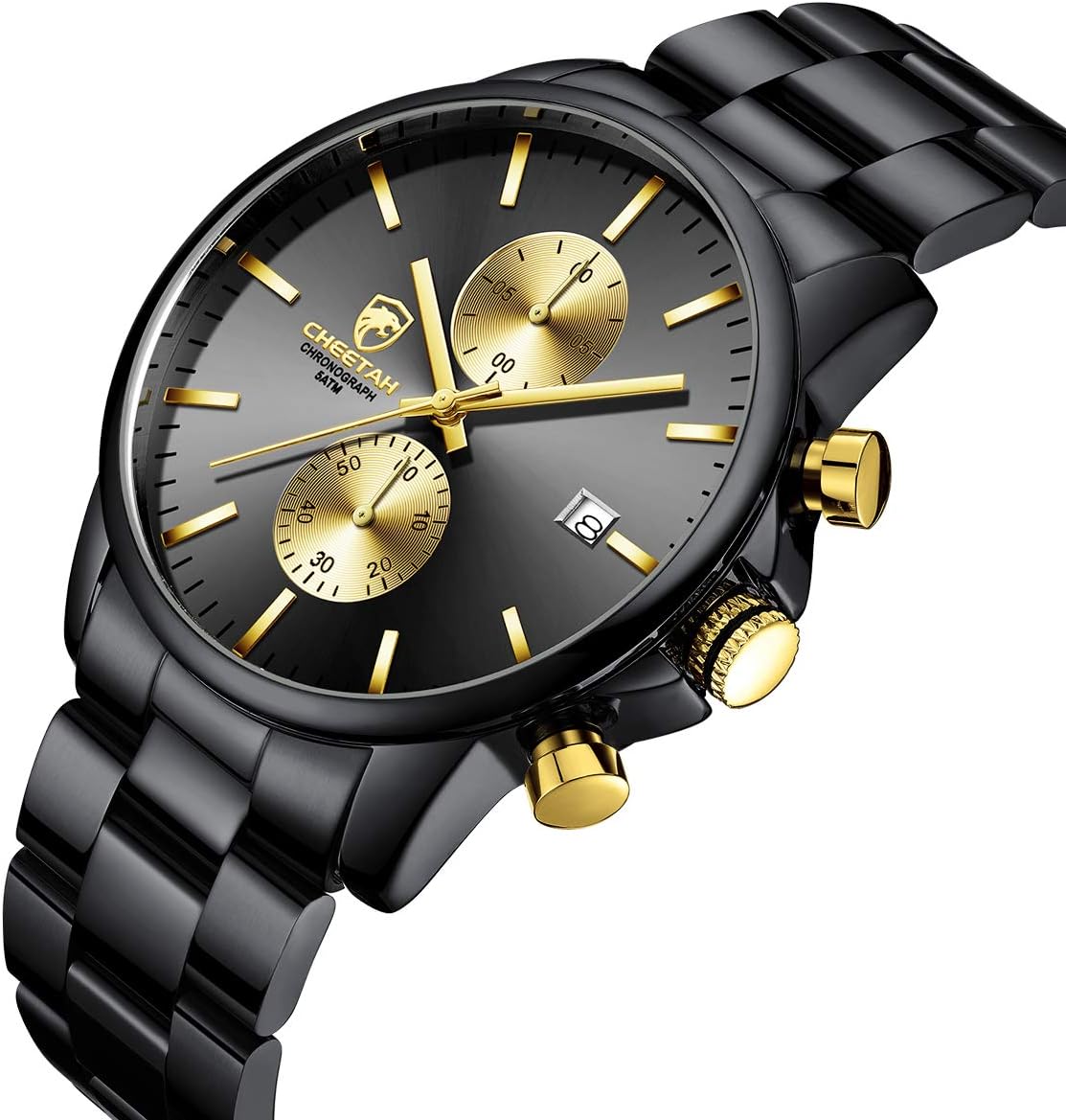 1760558238_GOLDEN-HOUR-Fashion-Business-Mens-Watches-with-Stainless-Steel-Waterproof-Chronograph-Quartz-Watch-for-Men-Auto-Date.jpg GOLDEN HOUR Fashion Business Mens Watches with Stainless Steel Waterproof Chronograph Quartz Watch for Men, Auto Date - Image 3