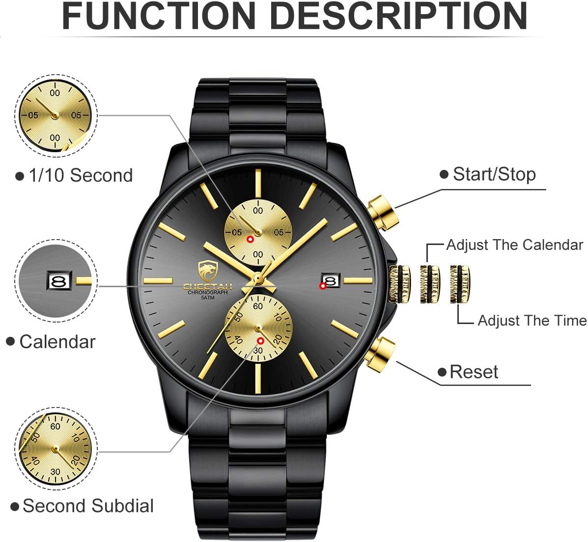 1760558239_GOLDEN-HOUR-Fashion-Business-Mens-Watches-with-Stainless-Steel-Waterproof-Chronograph-Quartz-Watch-for-Men-Auto-Date.jpg GOLDEN HOUR Fashion Business Mens Watches with Stainless Steel Waterproof Chronograph Quartz Watch for Men, Auto Date - Image 4