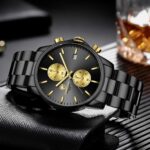 GOLDEN HOUR Fashion Business Mens Watches with Stainless Steel Waterproof Chronograph Quartz Watch for Men, Auto Date - Image 7