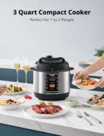 COMFEE’ 7-in-1 Small Electric Pressure Cooker, Slow Cooker, Steamer, Sauté, Sous Vide, Warmer, Multi Cooker with Natural Ceramic Coated Non-Stick Pot, 3 Quarts - Image 7
