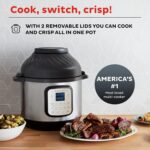 Instant Pot Duo Crisp Pressure Cooker 11 in 1, 8 Qt with Air Fryer, Roast, Bake, Dehydrate and more & Genuine Instant Pot Tempered Glass lid, Clear 10 Inch (26 cm) 8 Quart - Image 4
