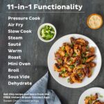 Instant Pot Duo Crisp Pressure Cooker 11 in 1, 8 Qt with Air Fryer, Roast, Bake, Dehydrate and more & Genuine Instant Pot Tempered Glass lid, Clear 10 Inch (26 cm) 8 Quart - Image 5