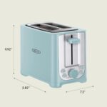 BELLA 2 Slice Toaster with Auto Shut Off - Extra Wide Slots & Removable Crumb Tray and Cancel, Defrost & Reheat Function - Toast Bread, Bagel & Waffle, Aqua - Image 9