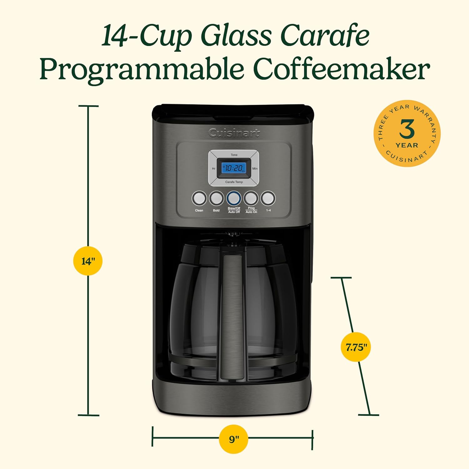 1760559529_Cuisinart-14-Cup-Coffee-Maker-Programmable-PerfecTemp-Glass-Carafe-Coffee-Machine-with-1-4-Cup-Setting-Brew-Strength-Control-and-Brew-Pause-Stainless-Steel-DCC-3200BKSNAS-Black.jpg Cuisinart 14-Cup Coffee Maker, Programmable PerfecTemp Glass Carafe Coffee Machine with 1-4 Cup Setting, Brew Strength Control and Brew Pause, Stainless Steel, DCC-3200BKSNAS, Black - Image 9