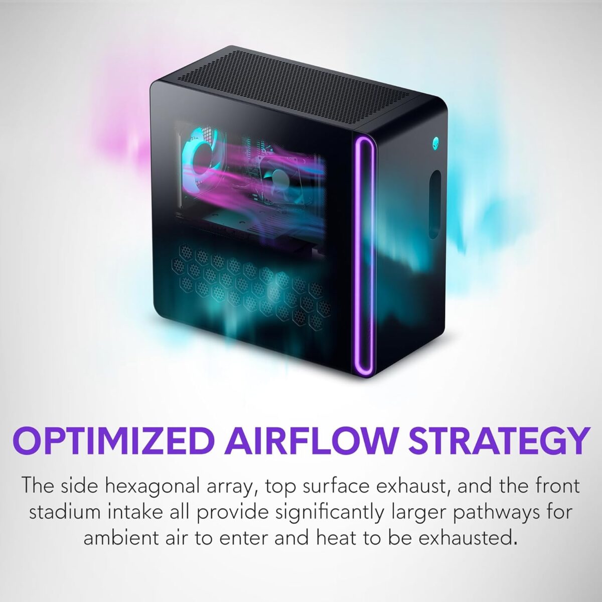 Alienware Aurora Gaming Desktop ACT1250 - Intel Core Ultra 7 265F, 32GB DDR5 RAM, 1TB SSD, NVIDIA GeForce RTX 5070, 1000W Platinum Rated PSU, Windows 11 Home, Clear Panel - Black - Image 3