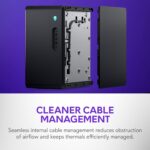 Alienware Aurora Gaming Desktop ACT1250 - Intel Core Ultra 7 265F, 32GB DDR5 RAM, 1TB SSD, NVIDIA GeForce RTX 5070, 1000W Platinum Rated PSU, Windows 11 Home, Clear Panel - Black - Image 9