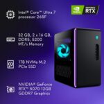 Alienware Aurora Gaming Desktop ACT1250 - Intel Core Ultra 7 265F, 32GB DDR5 RAM, 1TB SSD, NVIDIA GeForce RTX 5070, 1000W Platinum Rated PSU, Windows 11 Home, Clear Panel - Black - Image 13
