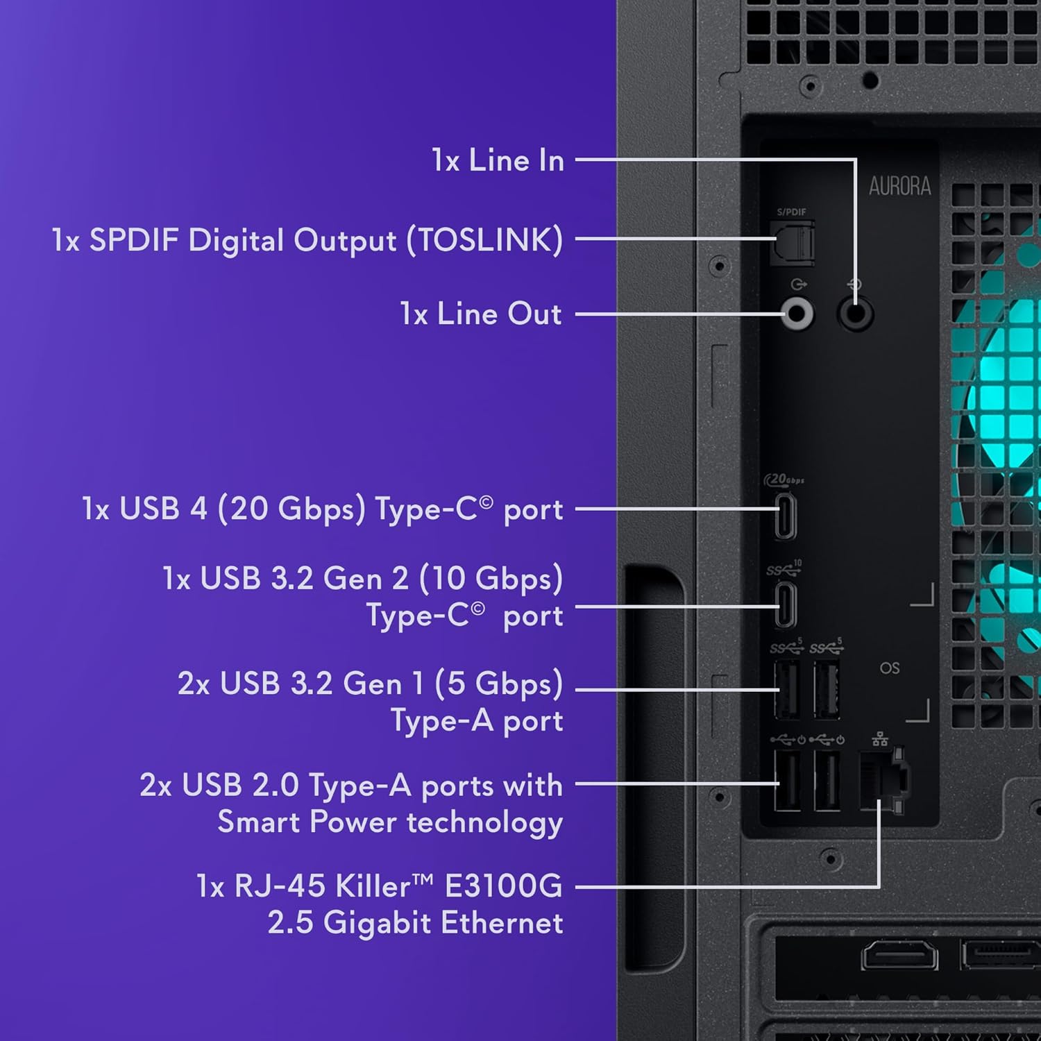1760559969_Alienware-Aurora-Gaming-Desktop-ACT1250-Intel-Core-Ultra-7-265F-32GB-DDR5-RAM-1TB-SSD-NVIDIA-GeForce-RTX-5070-1000W-Platinum-Rated-PSU-Windows-11-Home-Clear-Panel-Black.jpg Alienware Aurora Gaming Desktop ACT1250 - Intel Core Ultra 7 265F, 32GB DDR5 RAM, 1TB SSD, NVIDIA GeForce RTX 5070, 1000W Platinum Rated PSU, Windows 11 Home, Clear Panel - Black - Image 14
