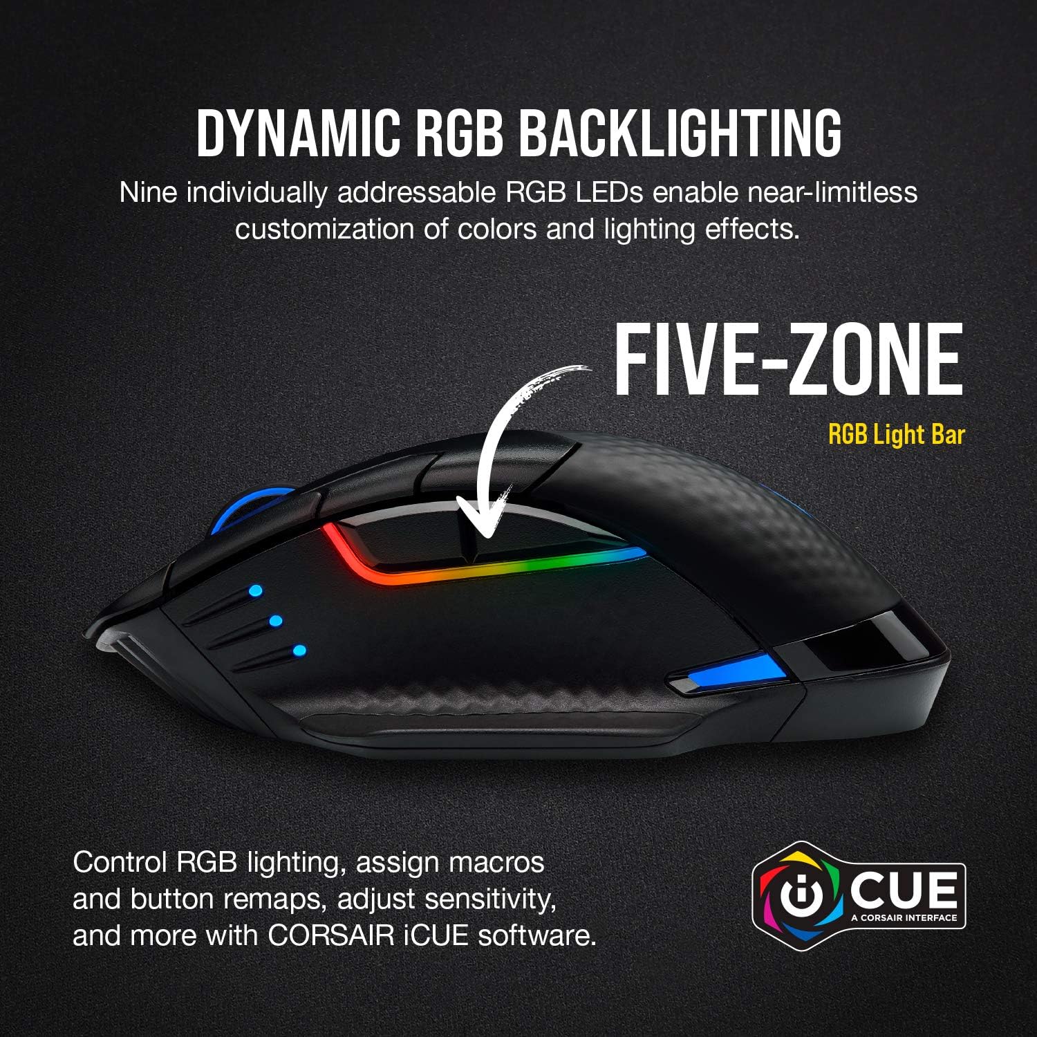 1760560151_Corsair-Dark-Core-RGB-Pro-Wireless-FPSMOBA-Gaming-Optical-Mouse-with-Slipstream-Technology-Black-Backlit-RGB-LED-18000-DPI-OpticalCH-9315411-NA.jpg Corsair Dark Core RGB Pro, Wireless FPS/MOBA Gaming Optical Mouse with Slipstream Technology, Black, Backlit RGB LED, 18000 DPI, Optical,CH-9315411-NA - Image 8