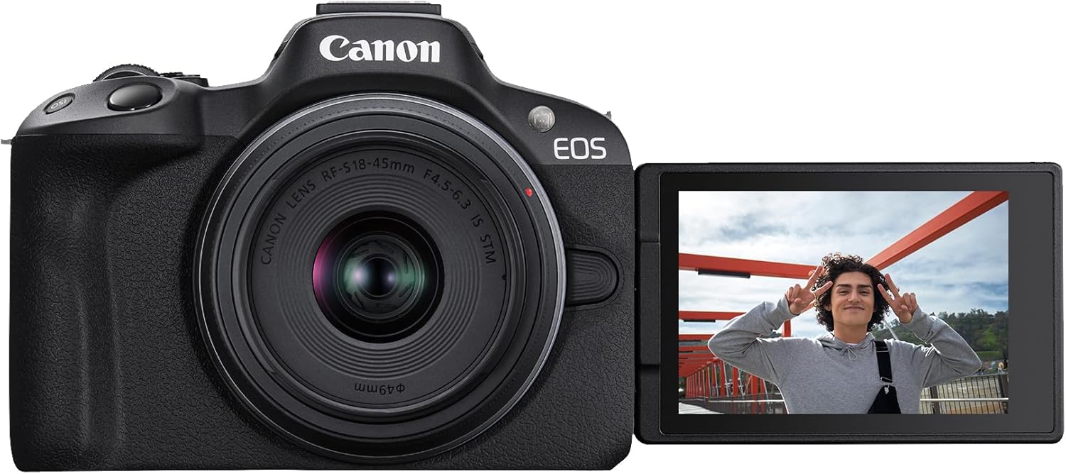 1760560217_Canon-EOS-R50-Mirrorless-Camera-RF-S18-45mm-F4.5-6.3-is-STM-Lens-Kit-24.2-Megapixel-CMOS-APS-C-Sensor-4K-Video-Hybrid-Camera-Photo-and-Video-Vlogging-Content-Creator-RF-Mount-Black.jpg Canon EOS R50 Mirrorless Camera RF-S18-45mm F4.5-6.3 is STM Lens Kit, 24.2 Megapixel CMOS (APS-C) Sensor, 4K Video, Hybrid Camera, Photo and Video, Vlogging, Content Creator, RF Mount, Black - Image 7