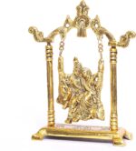 Radha Krishna on Swing jhula Metal Statue Gold Plated Decor Your Home,Office & Radha Krishna Murti,Showpiece Figurines,Religious Idol Gift Article... - Image 5