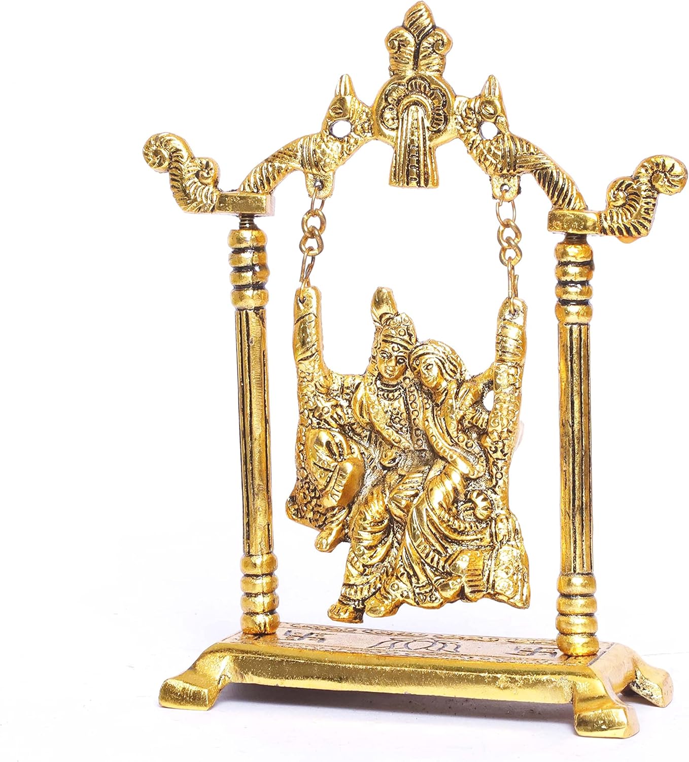 1760560947_Radha-Krishna-on-Swing-jhula-Metal-Statue-Gold-Plated-Decor-Your-HomeOffice-Radha-Krishna-MurtiShowpiece-FigurinesReligious-Idol-Gift-Article.jpg Radha Krishna on Swing jhula Metal Statue Gold Plated Decor Your Home,Office & Radha Krishna Murti,Showpiece Figurines,Religious Idol Gift Article... - Image 5