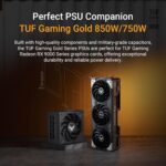 ASUS TUF Gaming Radeon RX 9070 XT OC Edition 16GB GDDR6 Gaming Graphics Card (PCIe® 5.0, 16GB GDDR6, HDMI/DP 2.1, 3.125-slot, Military-Grade Components, Protective PCB Coating, axial-tech Fans) - Image 6