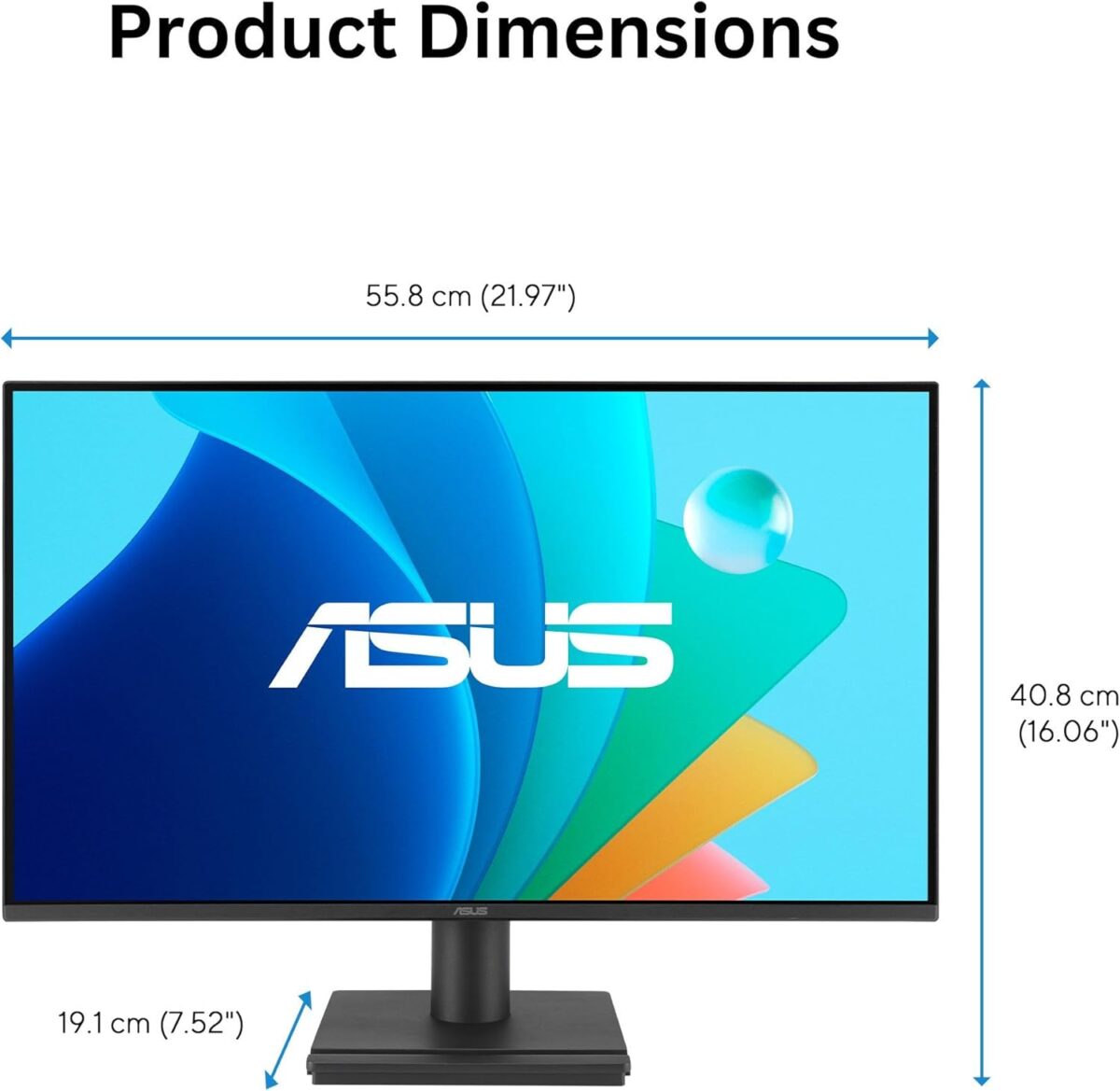 ASUS 24” (23.8-inch viewable) 1080P VA249HG Eye Care Monitor – IPS, Full HD, 99% sRGB, Frameless, 120Hz, Adaptive-Sync, 1ms, HDMI, VGA, Low Blue Light, Flicker Free, Wall Mountable, 3 yr Warranty - Image 9
