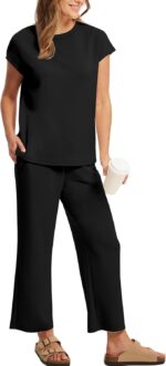 SAMPEEL Two Piece Sets for Women Summer Vacation Outfits Cap Sleeve Tops Lounge Matching Sets Clothing Beach Fashion Clothes - Image 5