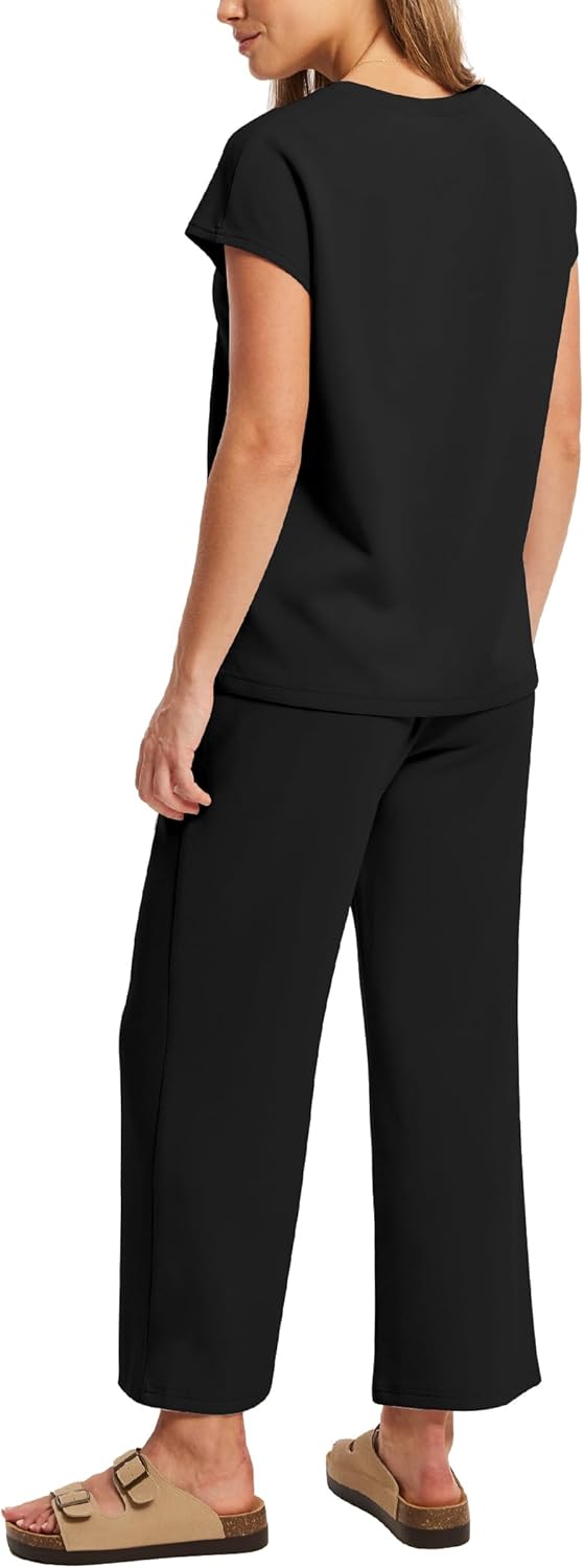 1760563885_SAMPEEL-Two-Piece-Sets-for-Women-Summer-Vacation-Outfits-Cap-Sleeve-Tops-Lounge-Matching-Sets-Clothing-Beach-Fashion-Clothes.jpg SAMPEEL Two Piece Sets for Women Summer Vacation Outfits Cap Sleeve Tops Lounge Matching Sets Clothing Beach Fashion Clothes - Image 5