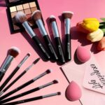BEAKEY Makeup Brushes Set, Professional Foundation Eyeshadow Concealer Blush Powder Bronzer Applicator, 2 Blender Sponge with Beauty Paper Case - Image 9
