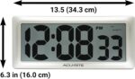 AcuRite 13.5” Large Digital Indoor Wall Clock with Intelli-Time Technology (75173M) - Image 8