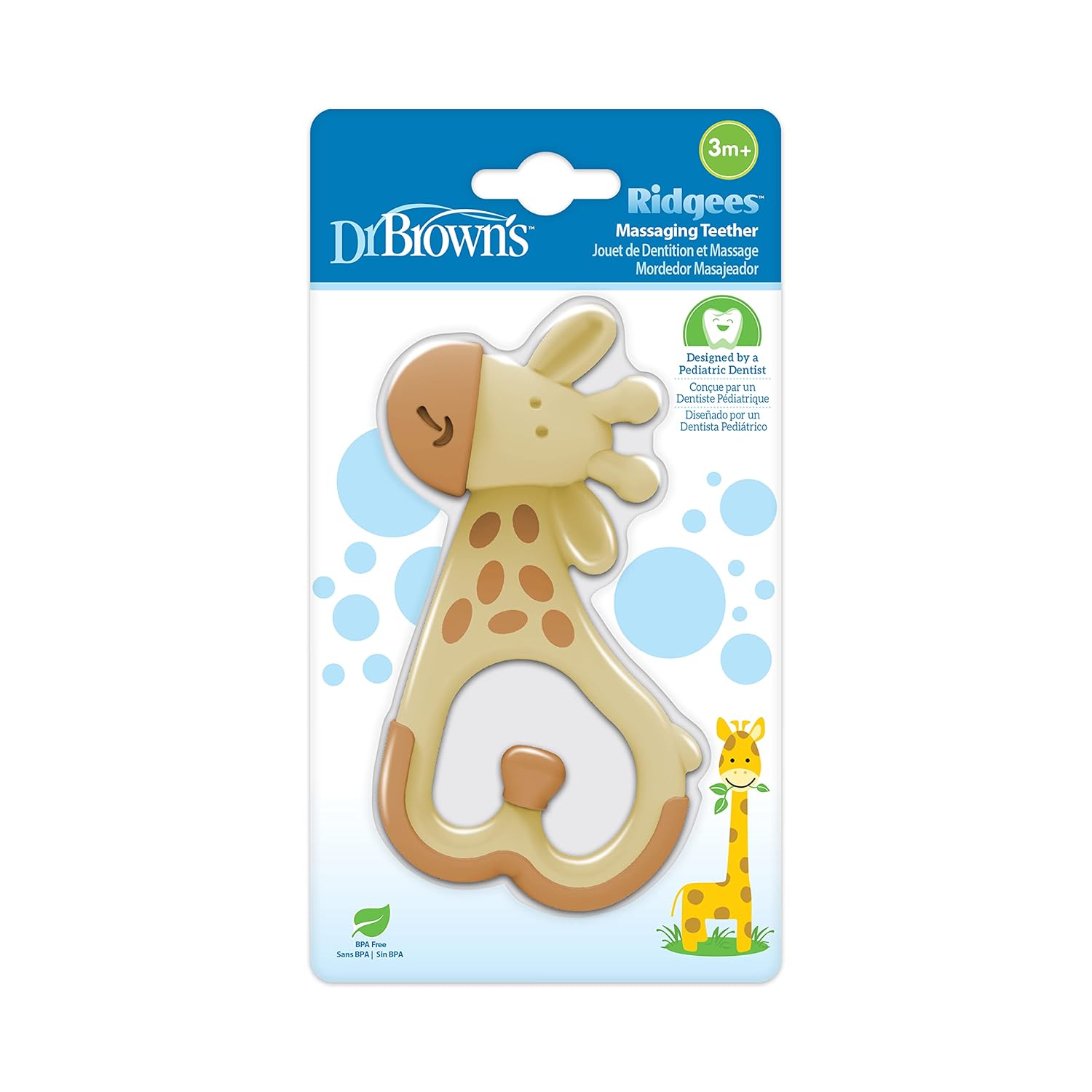 1760645287_Dr.-Browns-Ridgees-Giraffe-Massaging-Baby-Teether-Designed-by-a-Pediatric-Dentist-BPA-Free-3m.jpg Dr. Brown's Ridgees Giraffe, Massaging Baby Teether, Designed by a Pediatric Dentist, BPA Free, 3m+ - Image 3