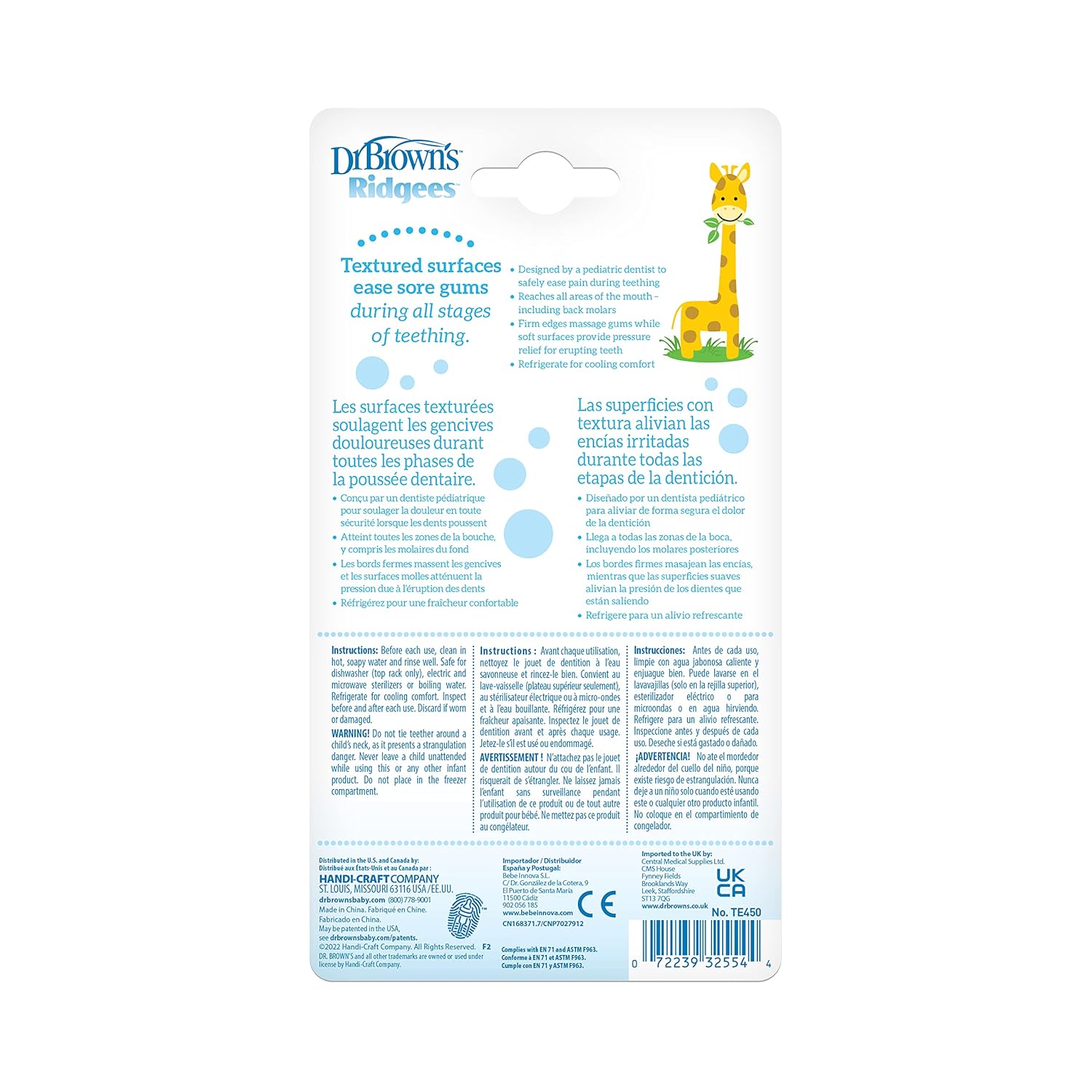 1760645289_Dr.-Browns-Ridgees-Giraffe-Massaging-Baby-Teether-Designed-by-a-Pediatric-Dentist-BPA-Free-3m.jpg Dr. Brown's Ridgees Giraffe, Massaging Baby Teether, Designed by a Pediatric Dentist, BPA Free, 3m+ - Image 4