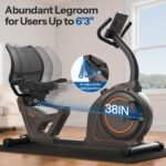 Niceday Recumbent Exercise Bike, Recumbent Bike for Home, Recumbent Stationary Bike 400LBS Weight Capacity, Magnetic Recumbent Bike with Smart APP, LCD Monitor, Heart Rate Handle - Image 8