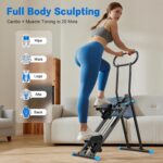 HXD-ERGO Stair Stepper for Home Gym,Folding Vertical Climber Cardio Exercise Machine,Stair Climber for Full Body Workout with Adjustable Handlebar for Women & Men - Image 3