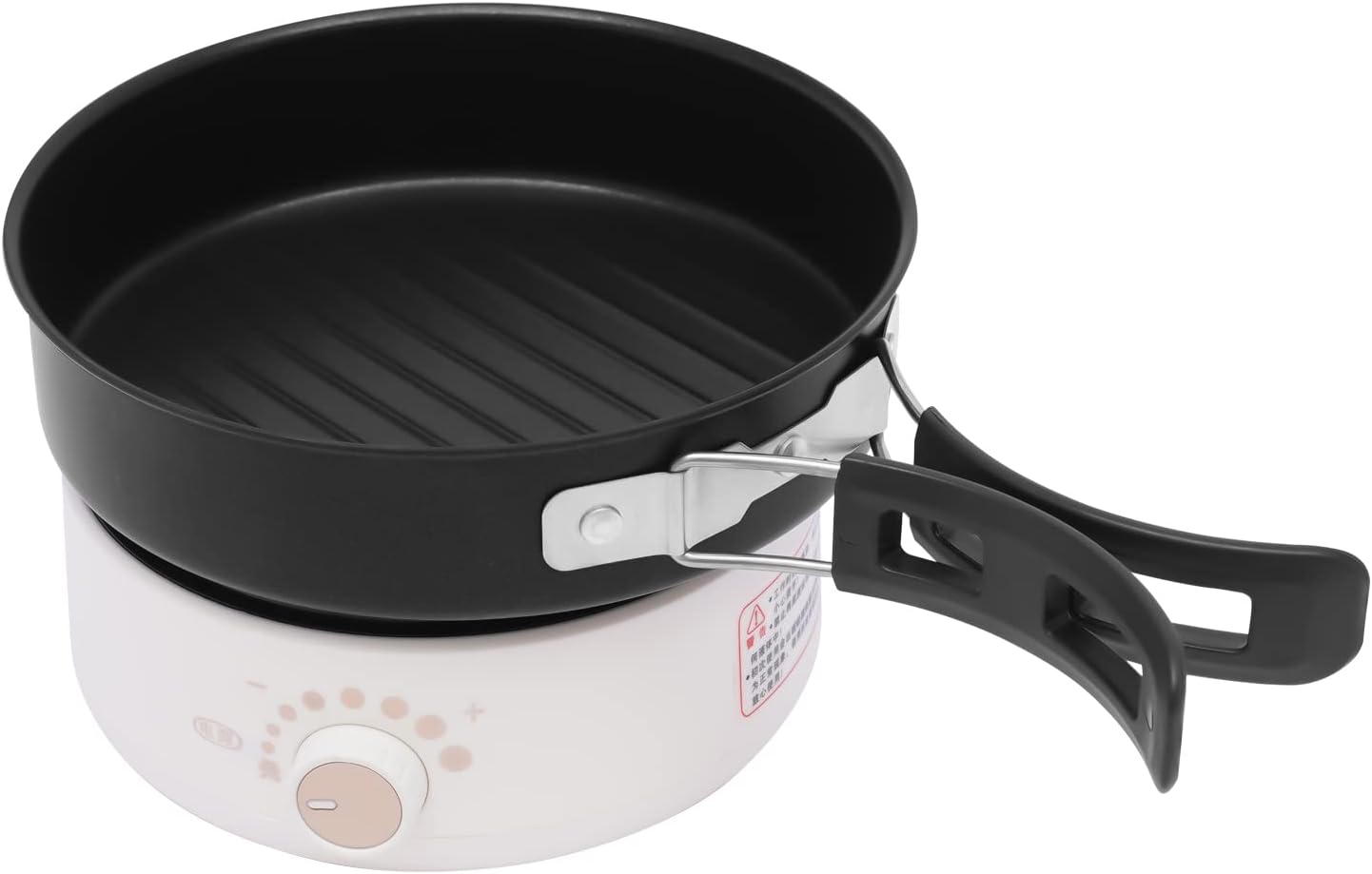 1760648099_500W-Electric-Hot-Pot-with-Steamer-Non-stick-Frying-Pan-with-Foldable-Handles-110V-Mini-Hot-Pot-Multi-Functional-Ramen-Noodle-Cooker-for-Pasta-Oatmeal-Soup-Steak.jpg 500W Electric Hot Pot with Steamer, Non-stick Frying Pan with Foldable Handles, 110V Mini Hot Pot, Multi-Functional Ramen Noodle Cooker for Pasta, Oatmeal, Soup, Steak - Image 5