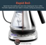 COSORI Gooseneck Electric Kettle with 5 Variable Presets, Pour Over & Coffee maker, 100% Stainless Steel Inner Lid & Bottom, 1200 Watt Quick Heating, 0.8L, Silver - Image 6