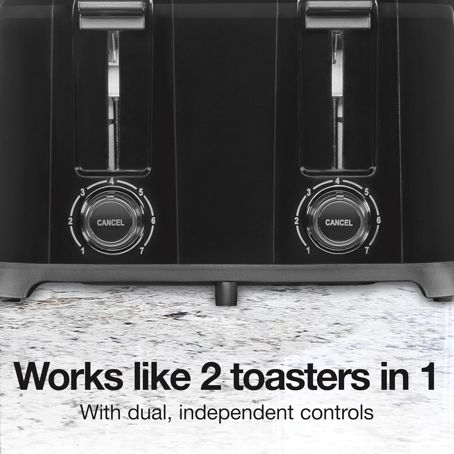 1760649183_Proctor-Silex-4-Slice-Toaster-with-Extra-Wide-Slots-for-Bagels-Cool-Touch-Walls-Shade-Selector-With-7-Browning-Levels-Toast-Boost-Auto-Shut-off-and-Cancel-Button-Black-24215PS.jpg Proctor Silex 4 Slice Toaster with Extra Wide Slots for Bagels, Cool-Touch Walls, Shade Selector With 7 Browning Levels, Toast Boost, Auto Shut-off and Cancel Button, Black (24215PS) - Image 3