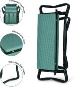 2-in-1 Garden Kneeler & Seat, Folding Seat w/EVA Foam Kneeling Pad & Removable Tools Pouch, Sturdy Steel Frame, No Assembly, Portable Heavy Duty Garden Stool for Women & Men - Image 7
