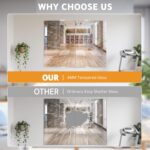 ROOMTEC Home Gym Mirror 48"x32" Frameless Wall Mounted Fitness Mirror, Large Tempered Glass Full Length for Yoga, Dance Studio, Workout Room - Image 4