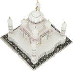 Carry Me Indian White Marble Handmade Agra Taj Mahal Replica Model with Colourful Painting (6 INCH) - Image 4