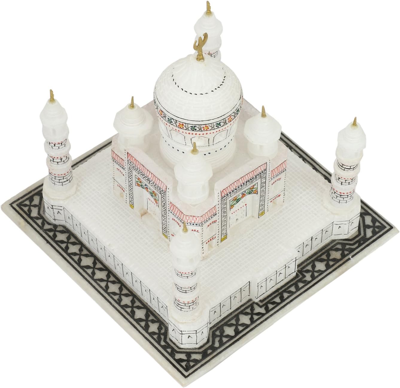1760651231_Carry-Me-Indian-White-Marble-Handmade-Agra-Taj-Mahal-Replica-Model-with-Colourful-Painting-6-INCH.jpg Carry Me Indian White Marble Handmade Agra Taj Mahal Replica Model with Colourful Painting (6 INCH) - Image 4