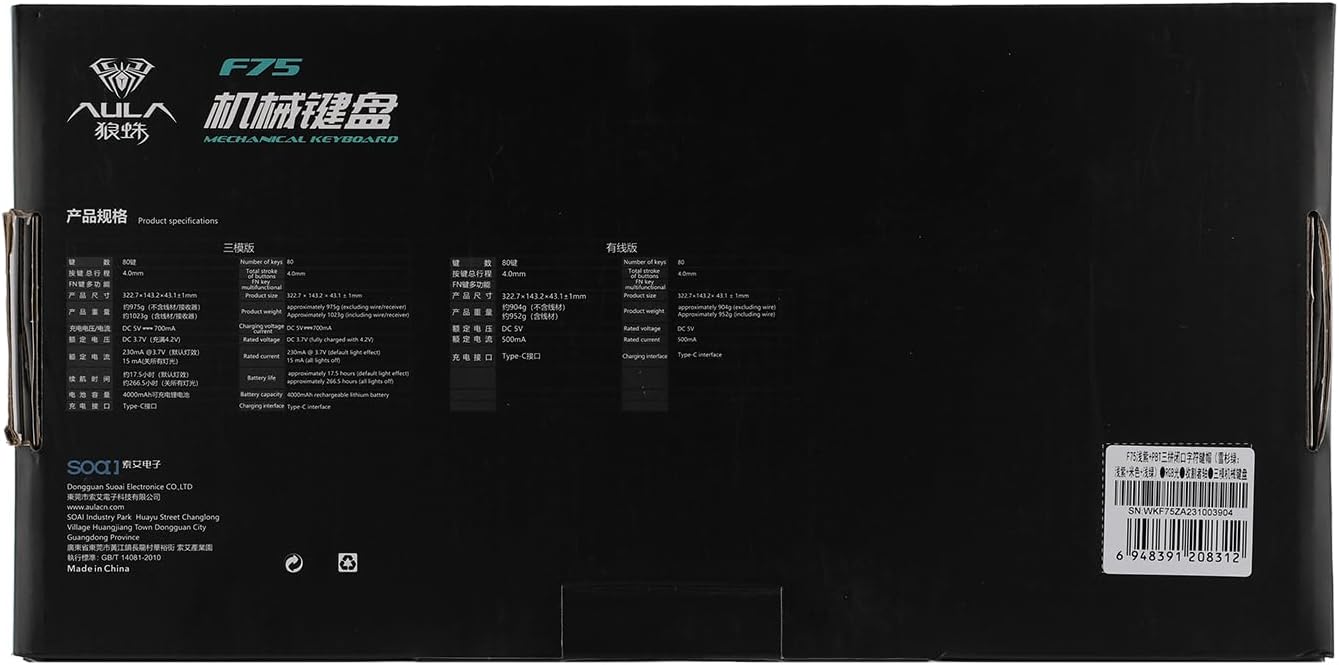 1760651645_EPOMAKER-Aula-F75-Wired-75-Gaming-Keyboard-with-Knob-Shine-Through-ABS-Keycap-Gasket-Structure-Programmable-Hot-Swappable-Creamy-Mechanical-Keyboard-for-GamesOffice-White.jpg EPOMAKER Aula F75-Wired 75% Gaming Keyboard with Knob, Shine Through ABS Keycap, Gasket Structure, Programmable, Hot Swappable Creamy Mechanical Keyboard for Games/Office (White) - Image 10