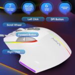 Gaming Mouse, Wired Gaming Mouse with RGB Backlit, 7200DPI Adjustable, PC Gaming Mice with 7 rogrammable Macro Buttonsg, Ergonomic Mouse Gamer for PC, Desktop, Mac，Laptop, Chromebook. - Image 3