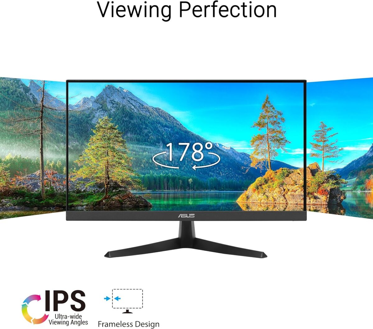 ASUS 22” (21.45" viewable) Eye Care Monitor (VY229HF) - Full HD, IPS, 100Hz, 1ms, SmoothMotion, Adaptive Sync, Eye Care Plus Technology, Blue Light Filter, Flicker Free, Tilt 3 yr Warranty - Image 3