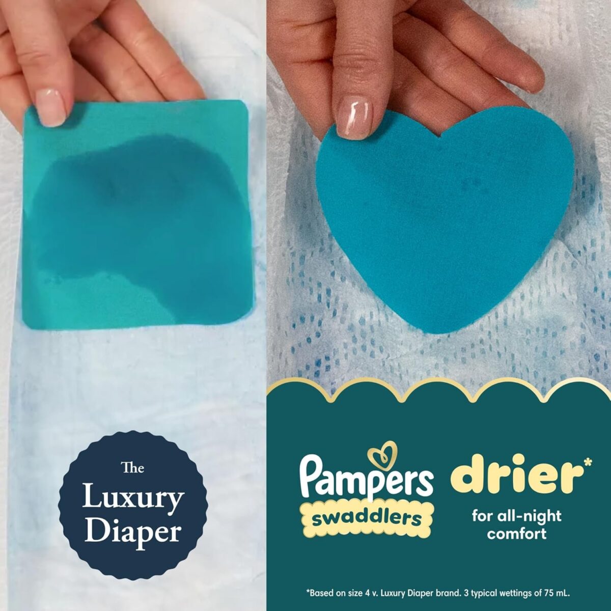 Pampers Swaddlers Diapers, Size 0 (up to 10 lbs), 140 Count, Absorbent, Keeps Baby Dry and Comfortable, Skin Safe Disposable Baby Diaper (Packaging May Vary) - Image 8