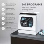 Hermitlux Countertop Dishwasher, 5 Washing Programs Portable Dishwasher With 5-Liter Built-in Water Tank For Glass Door - Image 4