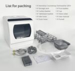 Hermitlux Countertop Dishwasher, 5 Washing Programs Portable Dishwasher With 5-Liter Built-in Water Tank For Glass Door - Image 7