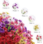 AGIRL 24 Bundles Artificial Flowers for Outdoor,No Fade Fake Plastic Flowers Faux Plants for Decoration Hanging Planters Indoor Outside Garden Porch Window Box Home Wedding Farmhouse - Image 4