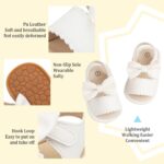Babelvit Infant Baby Girl Boy Sandals Comfort Premium Summer Outdoor Casual Beach Shoes with Flower Bowknot Anti Slip Rubber Sole Newborn Toddler Prewalker First Walking Shoes - Image 6