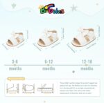 Babelvit Infant Baby Girl Boy Sandals Comfort Premium Summer Outdoor Casual Beach Shoes with Flower Bowknot Anti Slip Rubber Sole Newborn Toddler Prewalker First Walking Shoes - Image 7