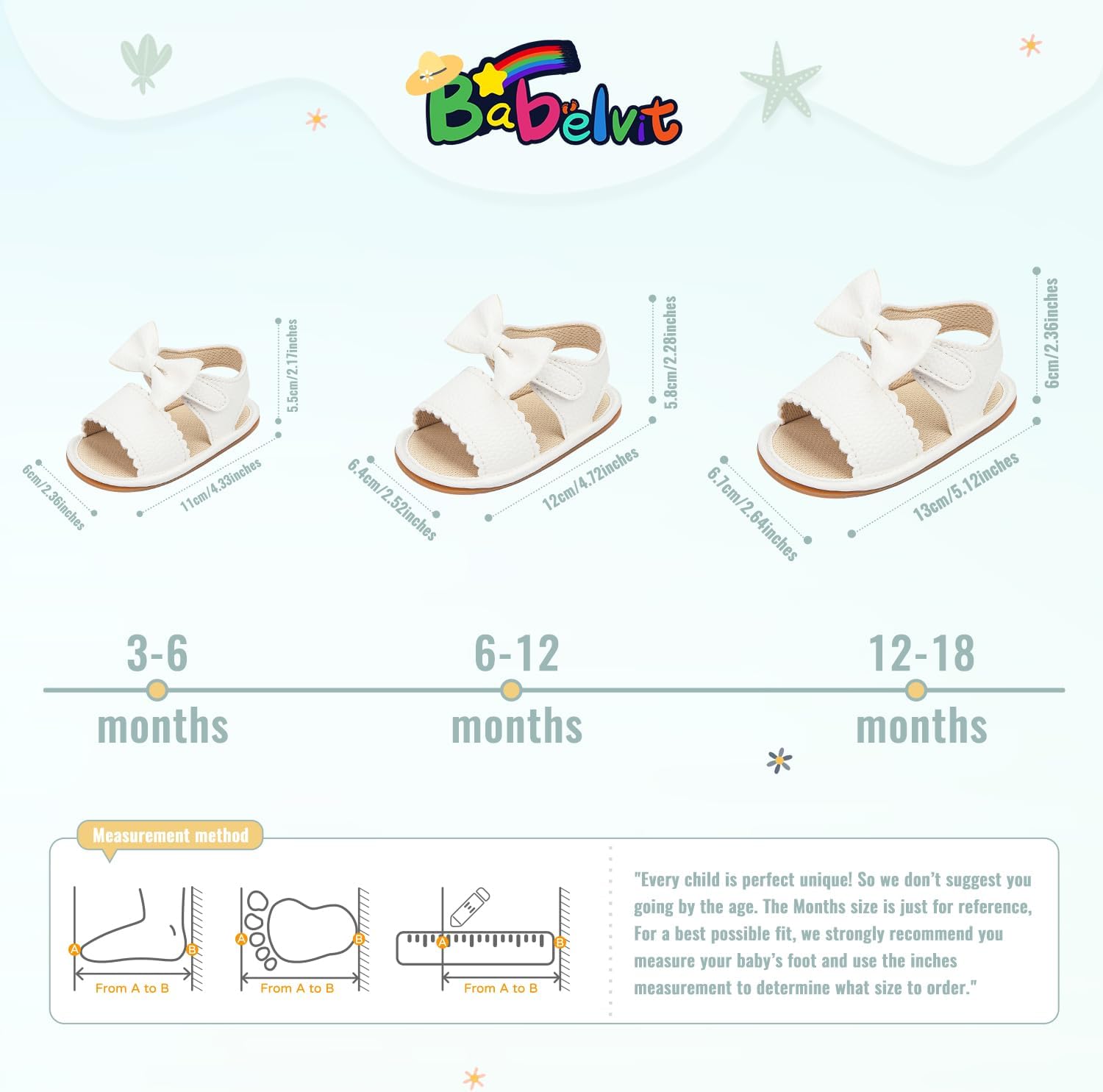1760730227_Babelvit-Infant-Baby-Girl-Boy-Sandals-Comfort-Premium-Summer-Outdoor-Casual-Beach-Shoes-with-Flower-Bowknot-Anti-Slip-Rubber-Sole-Newborn-Toddler-Prewalker-First-Walking-Shoes.jpg Babelvit Infant Baby Girl Boy Sandals Comfort Premium Summer Outdoor Casual Beach Shoes with Flower Bowknot Anti Slip Rubber Sole Newborn Toddler Prewalker First Walking Shoes - Image 7