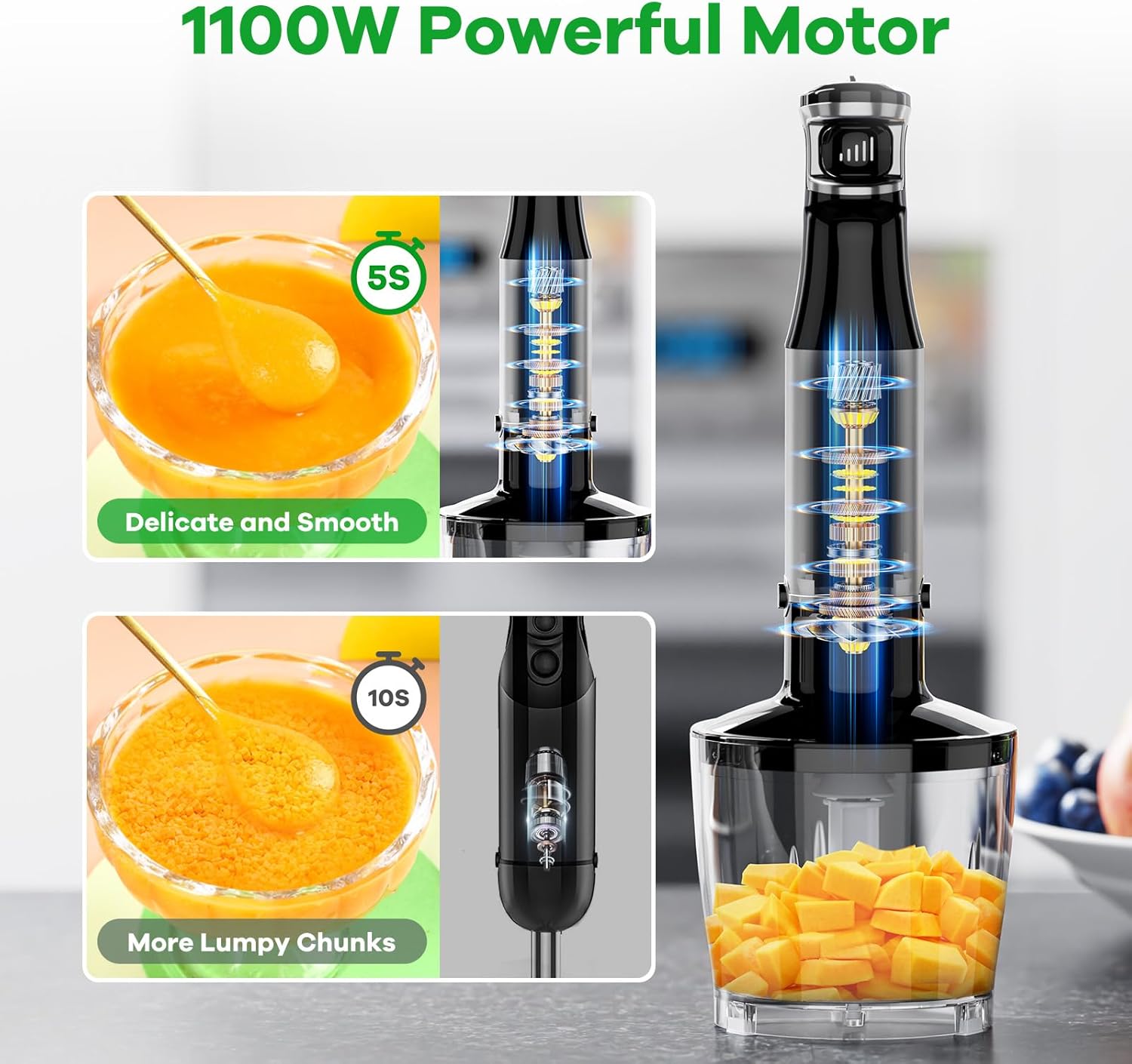 1760732607_Immersion-Blender-Handheld-Corded-Hand-Blenders-Set-1100W-Trigger-Variable-Speed-5-in-1-Stick-Emulsifier-with-Chopper-Whisk-and-Frother-for-Soup-Baby-Food-and-Smoothies.jpg Immersion Blender Handheld Corded Hand Blenders Set 1100W, Trigger Variable Speed 5 in 1 Stick Emulsifier with Chopper, Whisk and Frother for Soup, Baby Food and Smoothies - Image 3