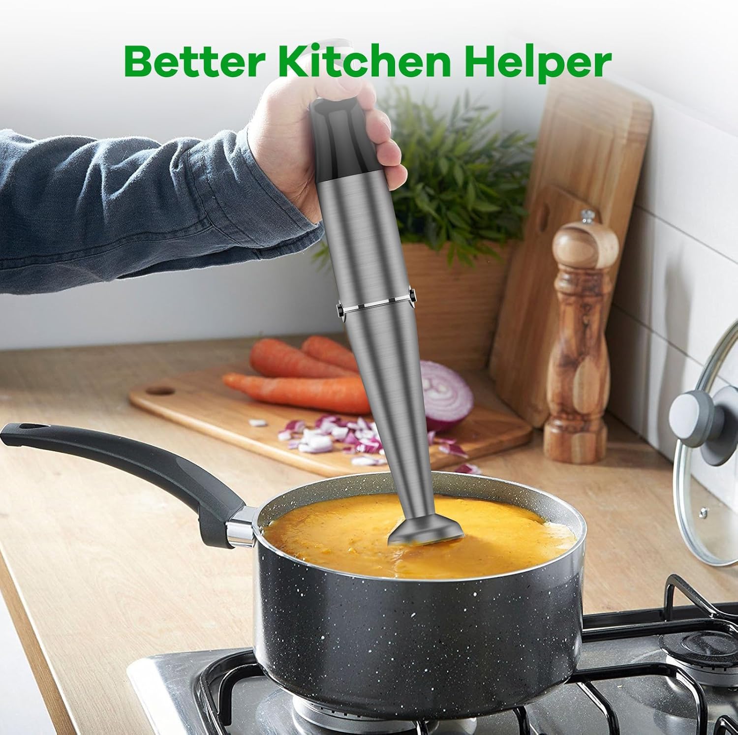 1760732614_Immersion-Blender-Handheld-Corded-Hand-Blenders-Set-1100W-Trigger-Variable-Speed-5-in-1-Stick-Emulsifier-with-Chopper-Whisk-and-Frother-for-Soup-Baby-Food-and-Smoothies.jpg Immersion Blender Handheld Corded Hand Blenders Set 1100W, Trigger Variable Speed 5 in 1 Stick Emulsifier with Chopper, Whisk and Frother for Soup, Baby Food and Smoothies - Image 7