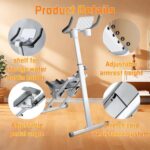 Stair Stepper Folding Vertical Aerobics Appliances Exercise Climber for at-Home Workouts Total Body Exerciser with Handle 242LBS Load with Pedal/Stand/Cup Holder, Step Angle Adjustable - Image 5