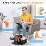 Under Desk Elliptical Machine, 2-in-1 Electric Ellipse Leg Exerciser for Seniors, Quiet & Compact Pedal Exerciser with Remote, 12 Speed Elliptical Exercise Machine for Home Office - Image 7