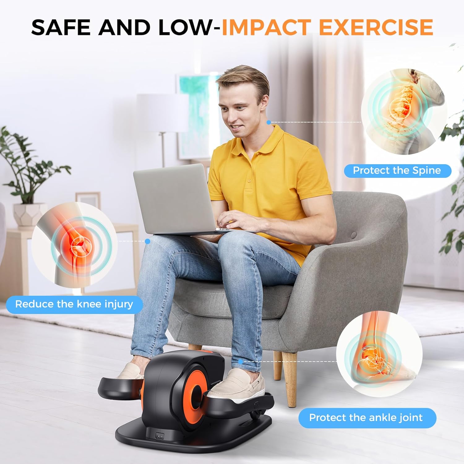 1760734187_Under-Desk-Elliptical-Machine-2-in-1-Electric-Ellipse-Leg-Exerciser-for-Seniors-Quiet-Compact-Pedal-Exerciser-with-Remote-12-Speed-Elliptical-Exercise-Machine-for-Home-Office.jpg Under Desk Elliptical Machine, 2-in-1 Electric Ellipse Leg Exerciser for Seniors, Quiet & Compact Pedal Exerciser with Remote, 12 Speed Elliptical Exercise Machine for Home Office - Image 7